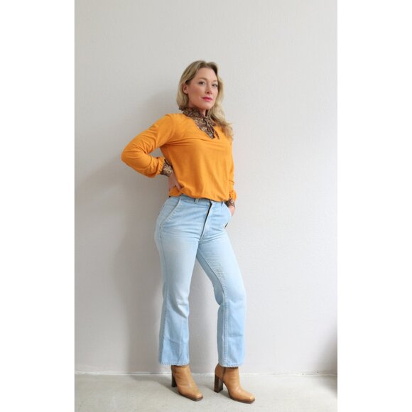 1970's Vintage Deadstock Marigold Blouse ~ Women's Extra Small, Small & Medium - Picture 2 of 8